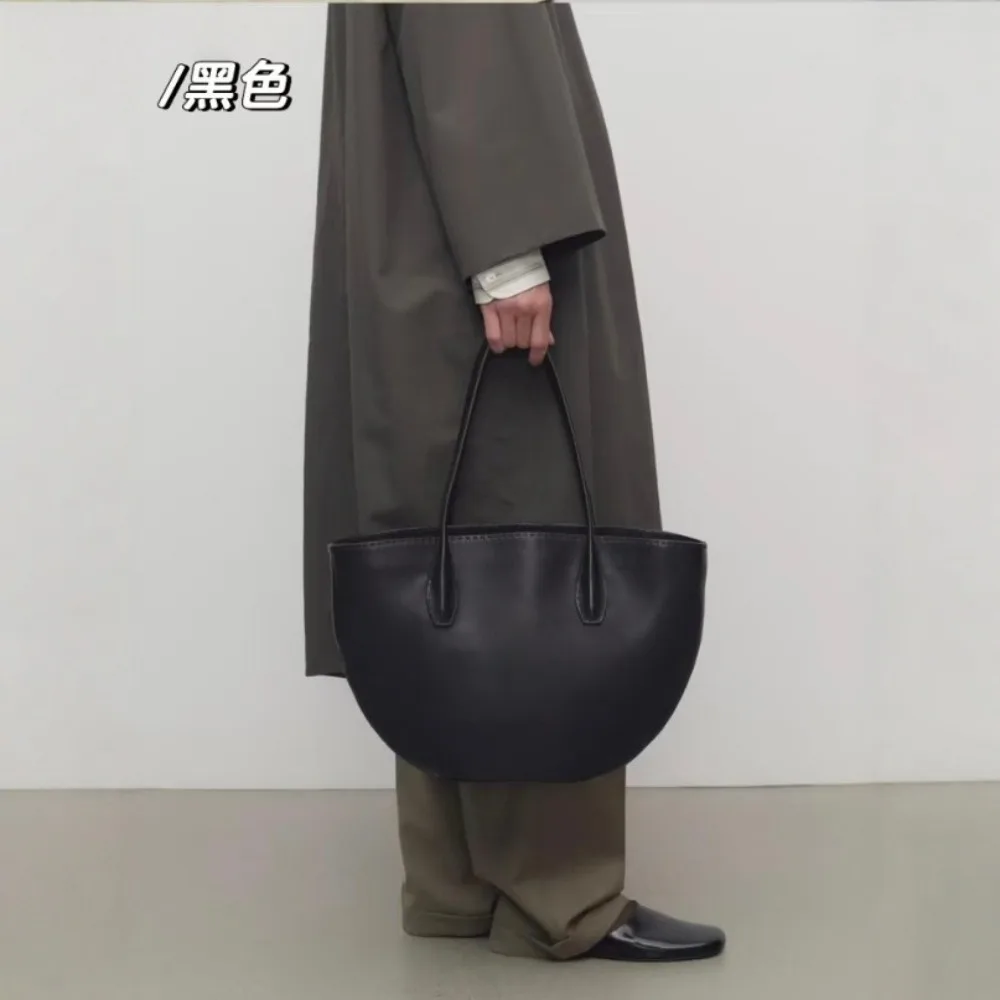 

Premium New Cowhide Pure Hand-stitched Retro Semicircular Shoulder Underarm Bag Minimalist Women's Bag Large-capacity Commuting