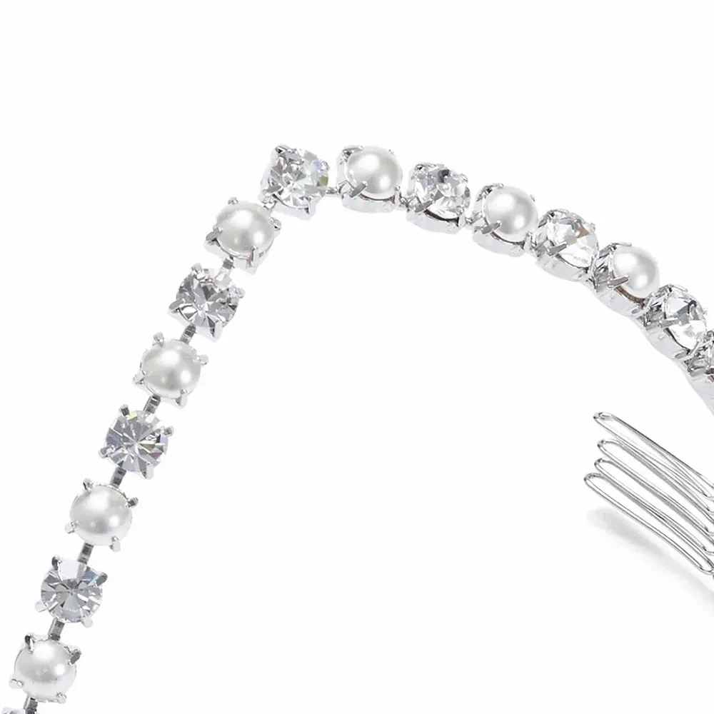 Stonefans Luxury V Shape Hair Comb Wedding Tiara Accessories Elegant Indian Girls Party Bridal Hair Combs Jewelry for Women Gift