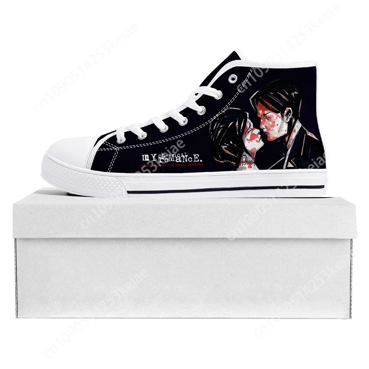 Romance Rock Band Chemical My Fashion High Top High Quality Sneakers Mens Womens Teenager Canvas Sneaker Couple Shoe Custom Shoe