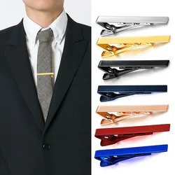 New Metal Silver Color Tie Clip For Men Wedding Necktie Tie Clasp Clip Gentleman Ties Bar Crystal Tie Pin For Men's Accessories