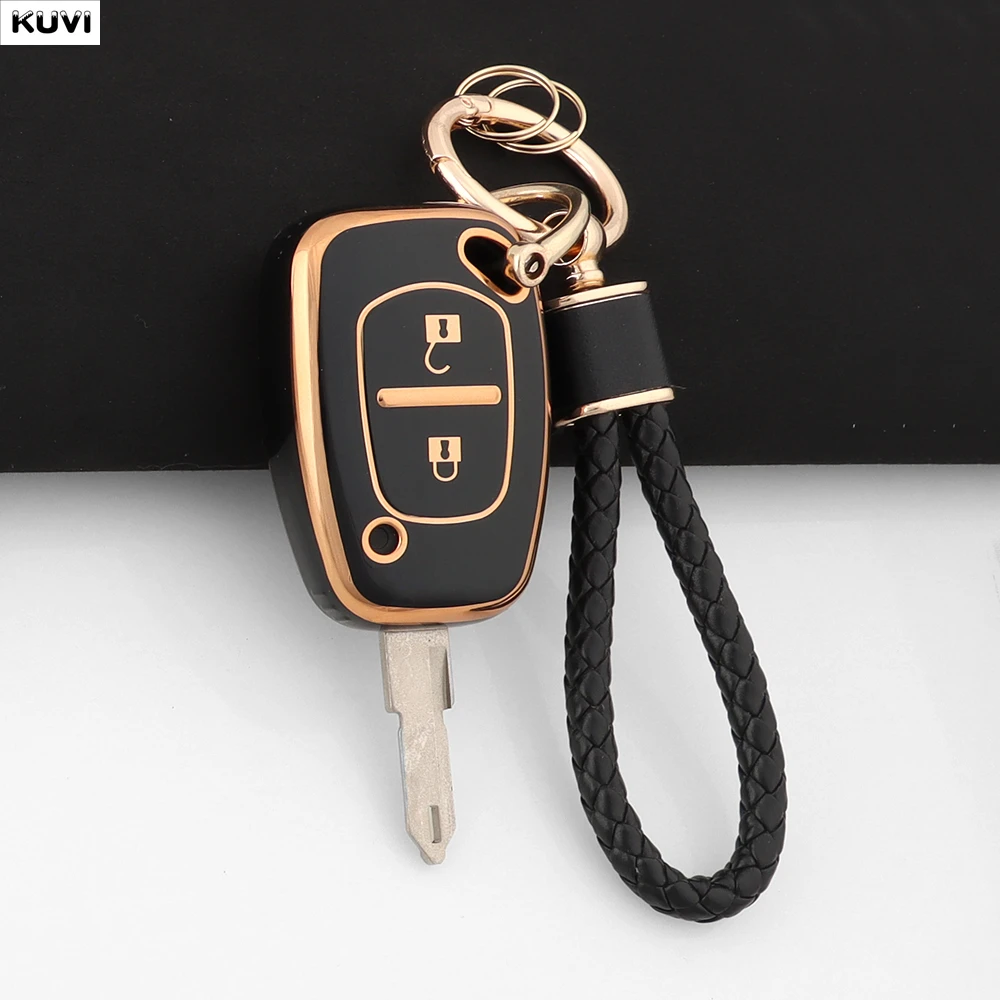 2 BTN TPU Remote Car Holder Keychain Fob Key Case Cover Shell For Renault Trafic Vauxhall Opel Master Vivaro Nissan Primastar