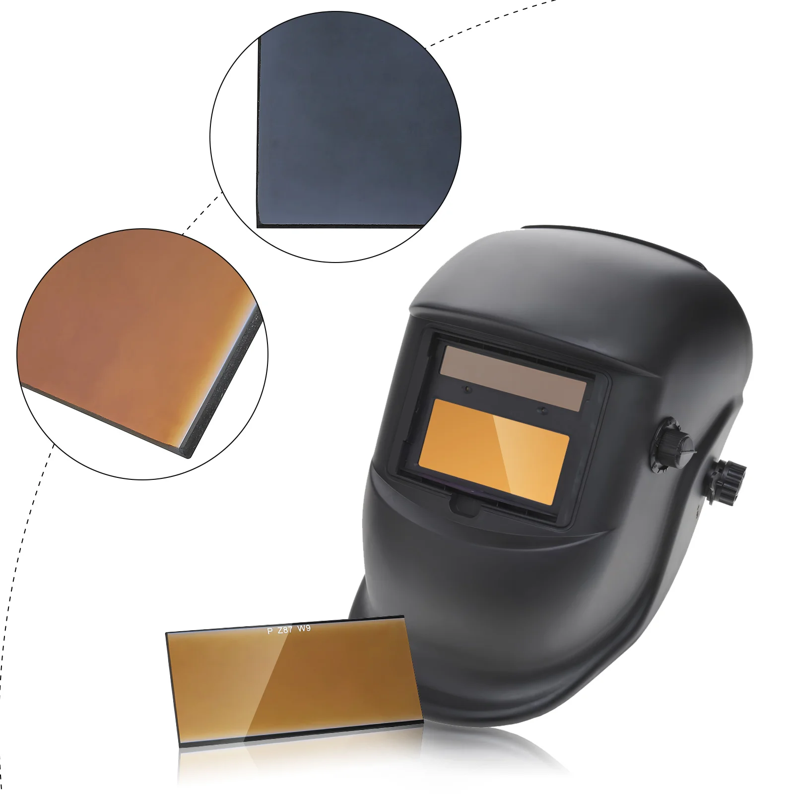 Gafas de soldadura de 2 piezas, Lentes de vidrio protector de soldadura de repuesto, accesorios de protección