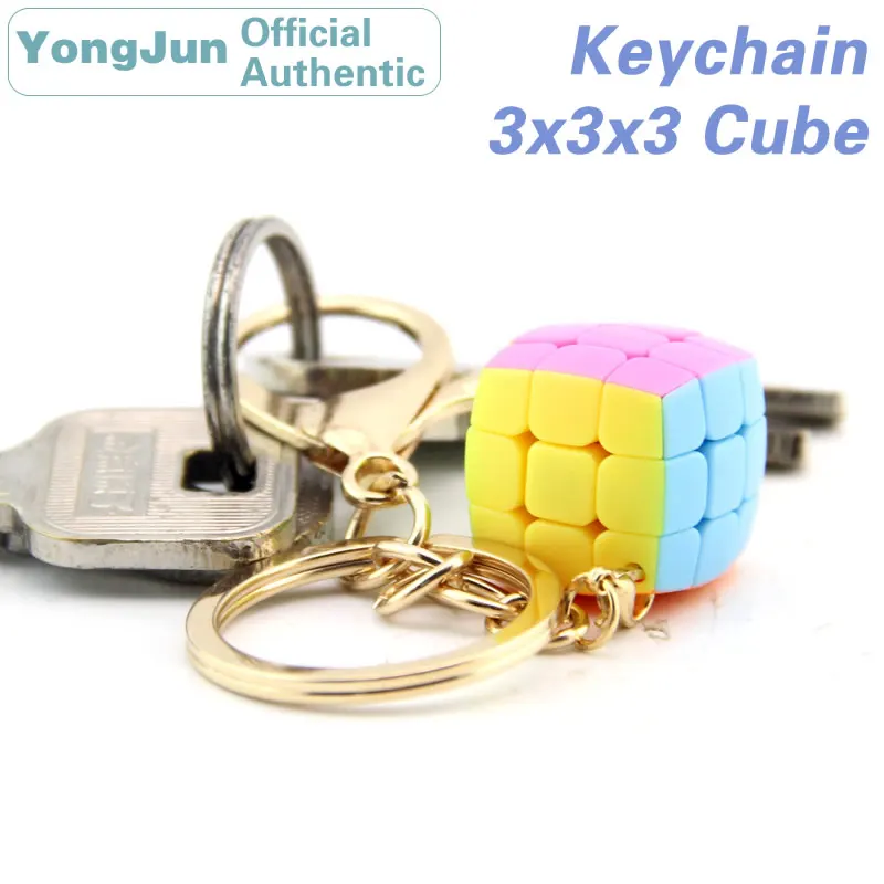 

YongJun Keychain mini 3x3x3 Magic Cube YJ 3x3 Pendant Chain Speed Puzzle Antistress Educational Toys For Children