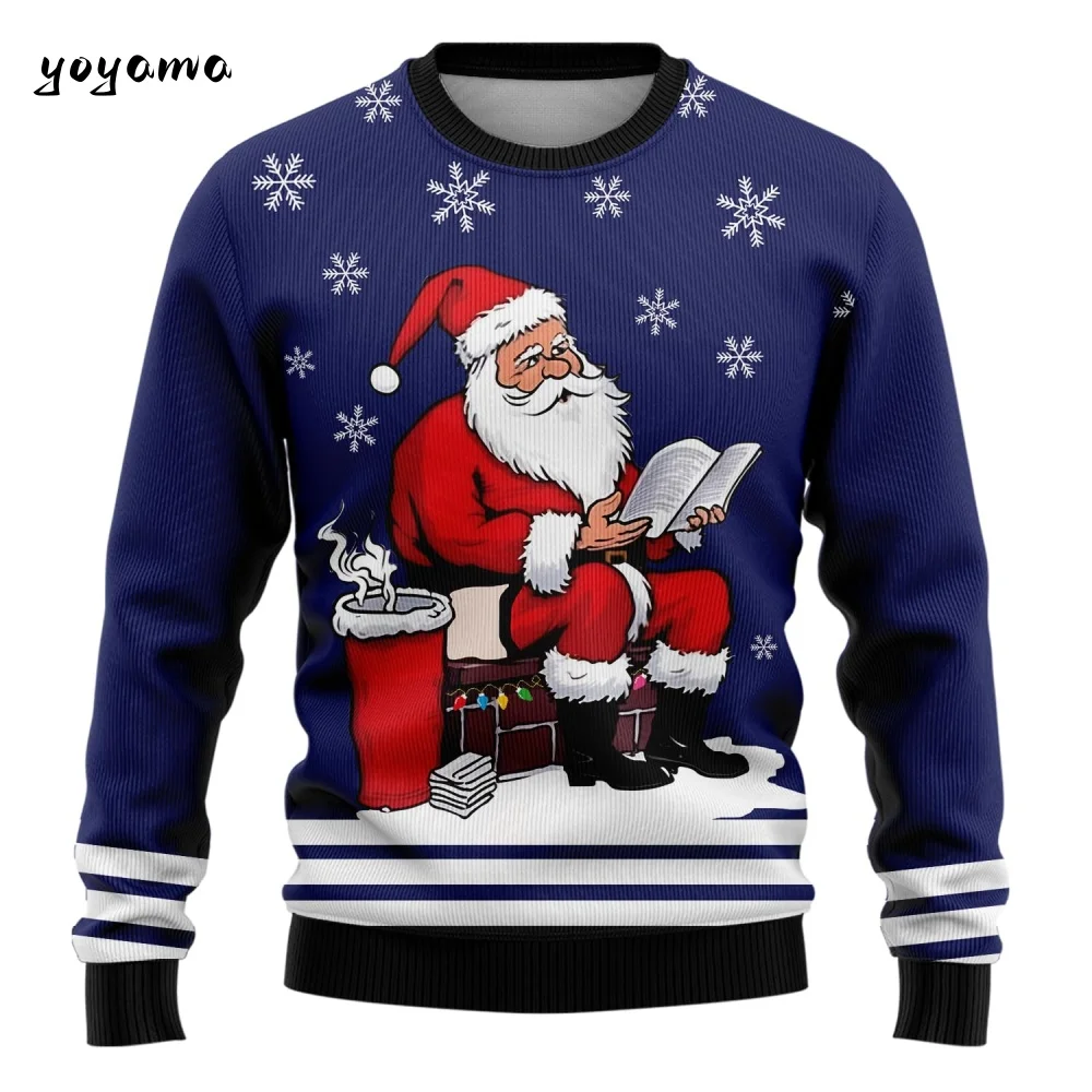 

Funny Santa Claus Ugly Christmas Sweaters for Men Cartoon 3D Printed Sweatshirts Xmas Holiday Unisex Pullovers Men's Sweatshirt