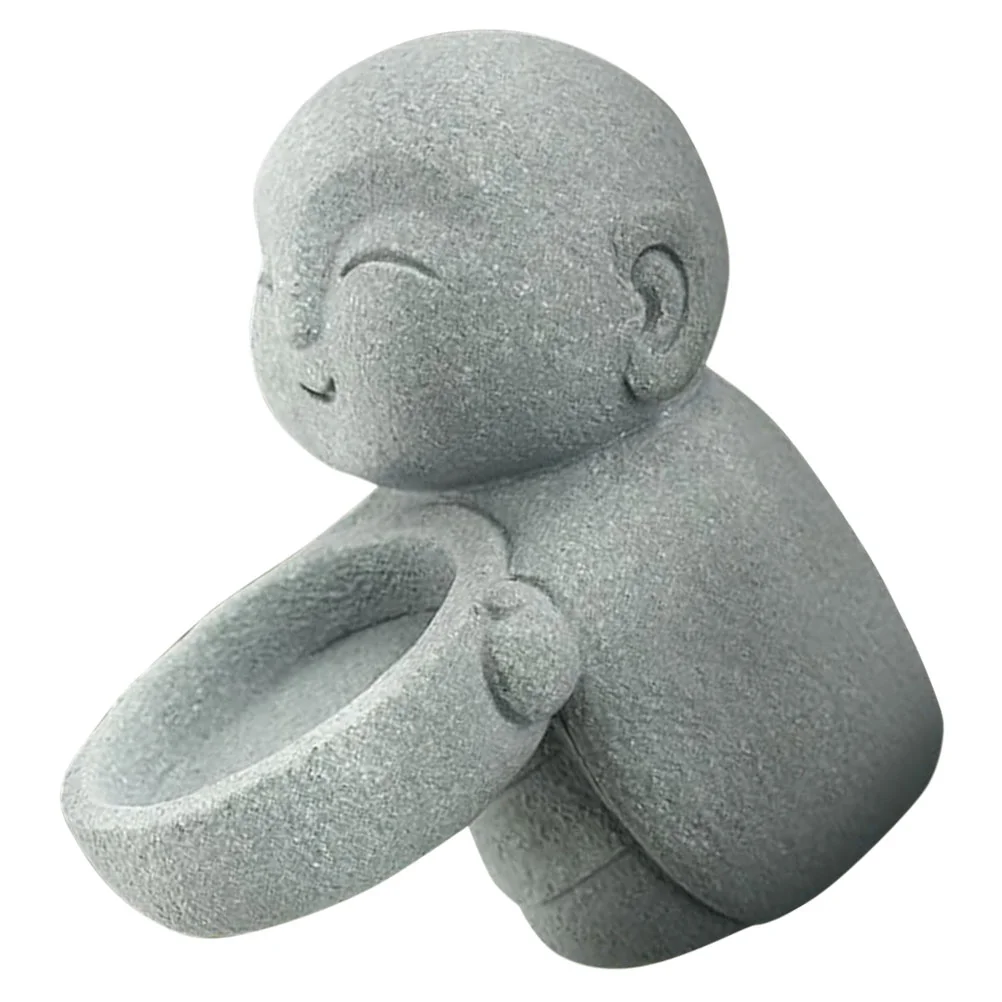 

Подсвечники, держатель статуи Будды, украшение, мерцающая беспламенная подставка из синтетической смолы