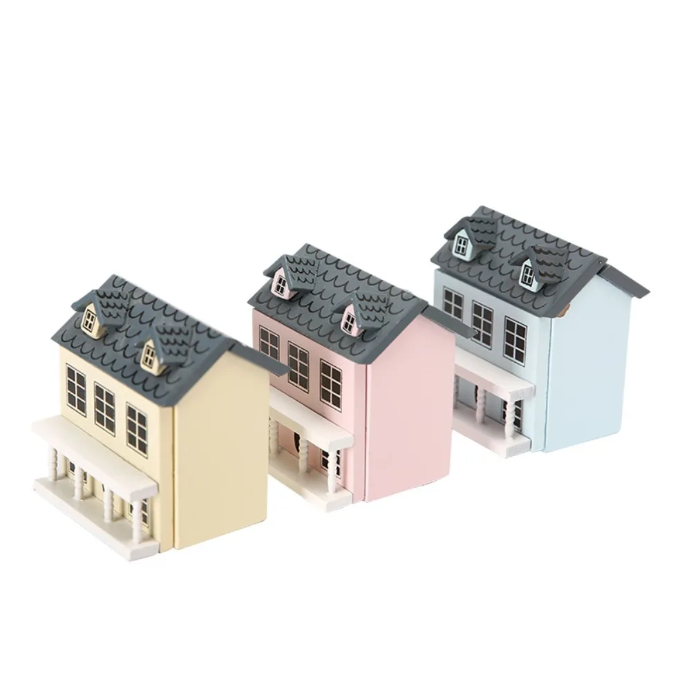 1:12 Dollhouse Dolls Miniature House Mini Villa Simulation Miniature Handicraft Building Wooden Mini Miniature Doll House Model