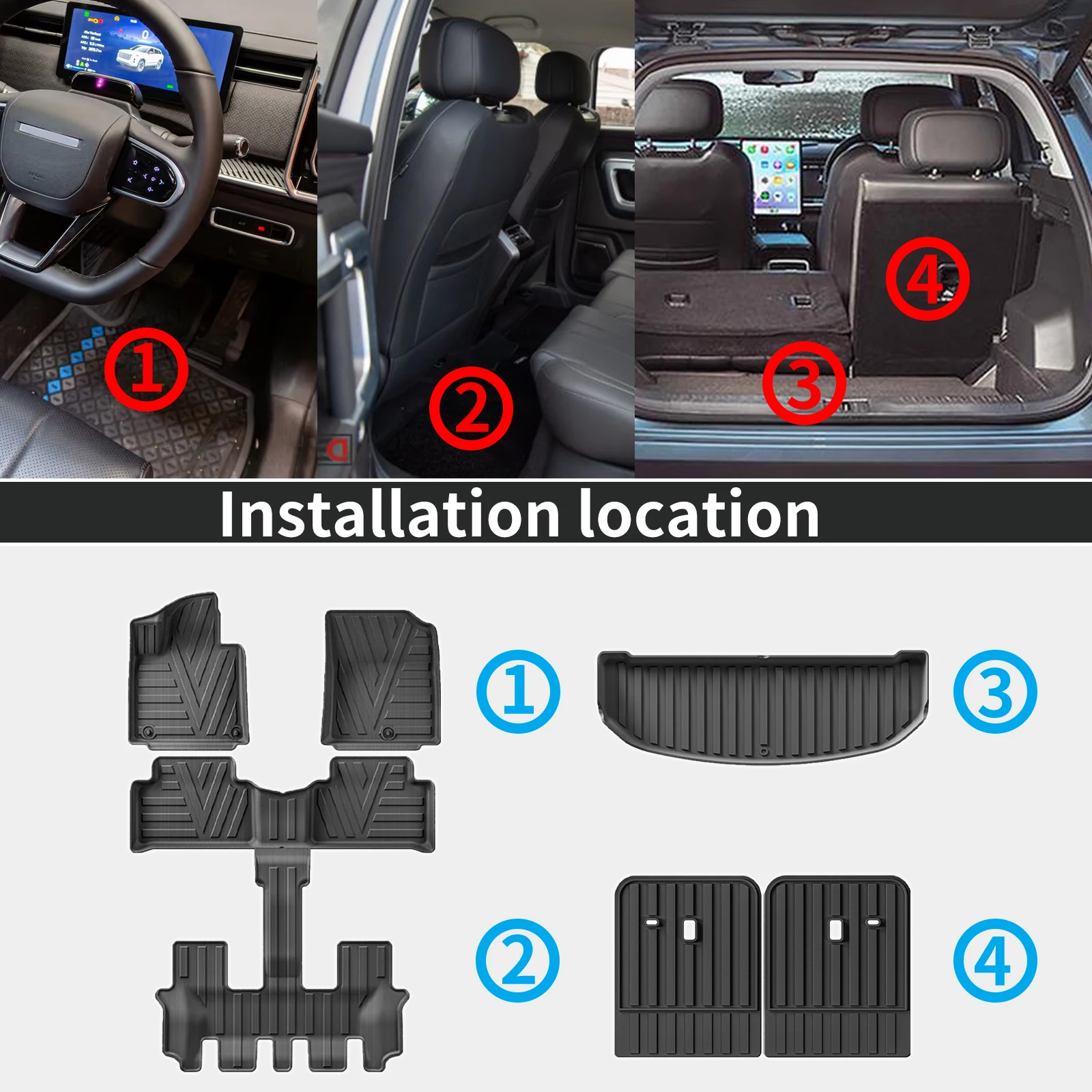 for Kia Sorento MQ4 Fuel 6Seats 2021-2025 2026 RHD LHD Eco-Friendly TPE Trunk Mat Liner Non-Toxic Odor Free Custom Car Decor