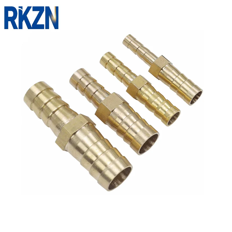 5PCS 4 6 8 10 12 14 16mm Hose Barb Pagoda Straight Equal Reducing Reducer Adapter Brass Pipe Fitting for Water Gas Oil