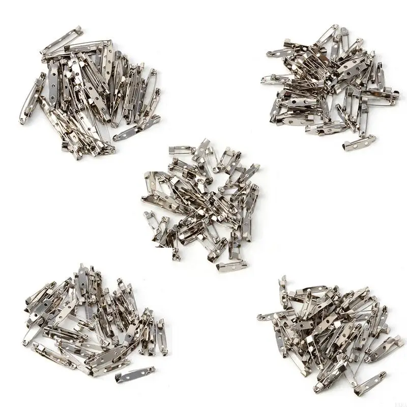Kxra 50pcsブローチクリップベースピンアクセサリージュエリー装飾的な味方15〜40mm