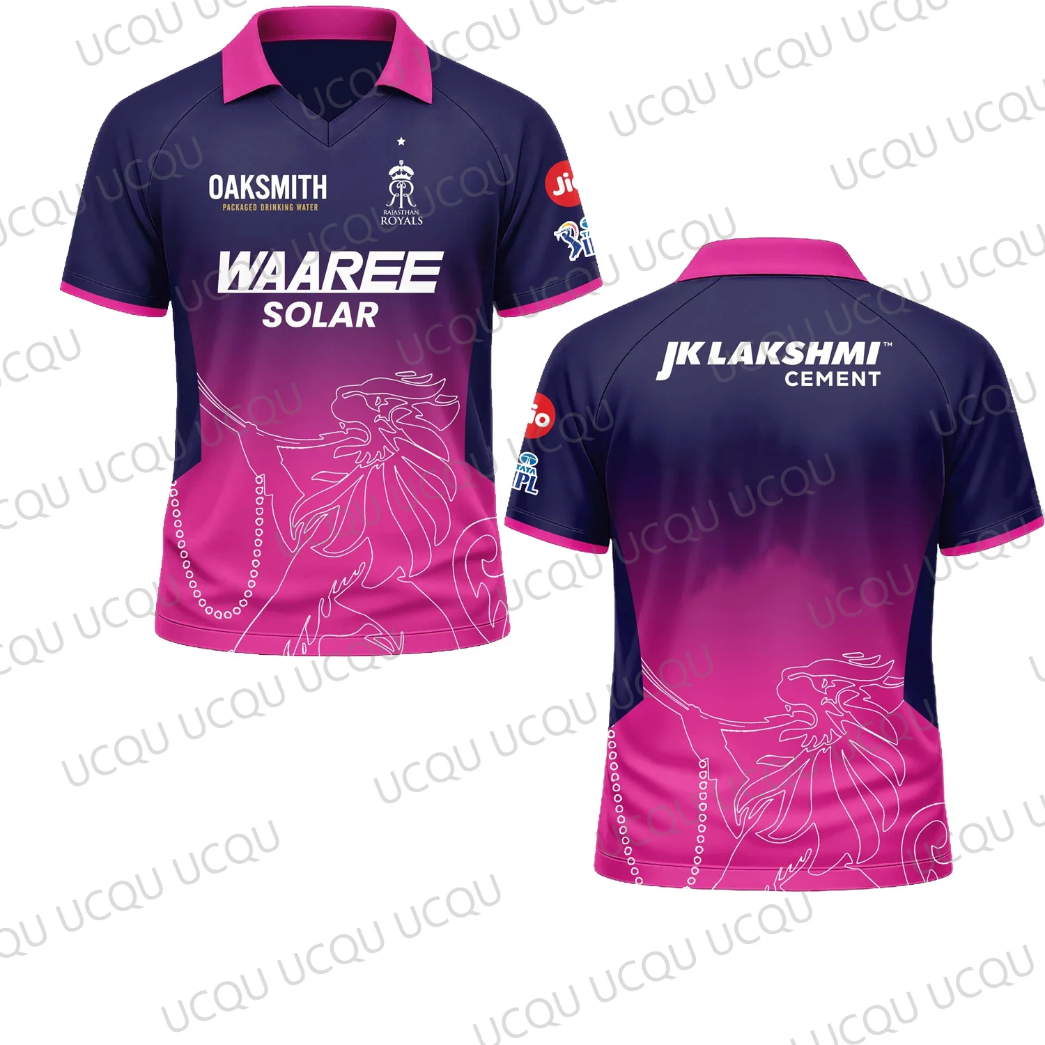 

2026 New Quick Dry All Season IPL Rajasthan Royals Cricket Polo v-neck Team Jersey Casual SportsAdult/kids Tee