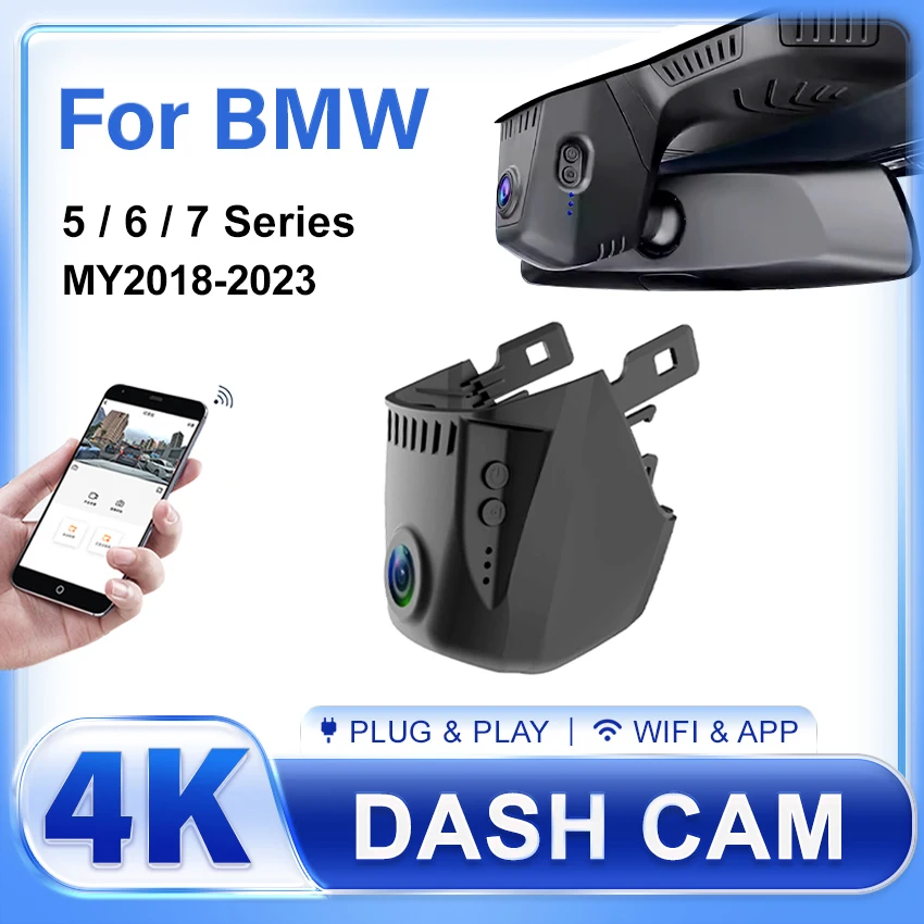 Car DVR for BMW 5 Series,6 Series GT,7 Series,G30 G31 G32 G11 2018 to 2023,Plug and Play Dash Cam 4K Dashcam Camera