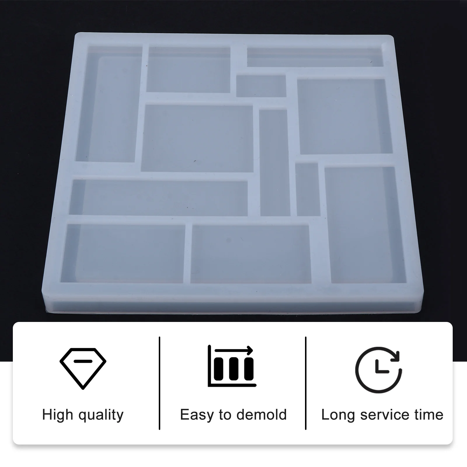 

Geometric Puzzle Mold Silicone Diy Crystal Epoxy Resin Craft Casting Jigsaw Molds Reusable Durable Flexible Jewelry Handicraft