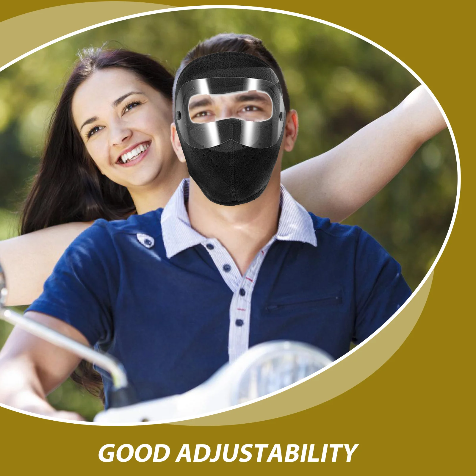 Cycling Face Mask Winter Thermal Balaclava Full Face Cover Thickened Ear Protection Motorcycle Cold Weather Riding Goggles