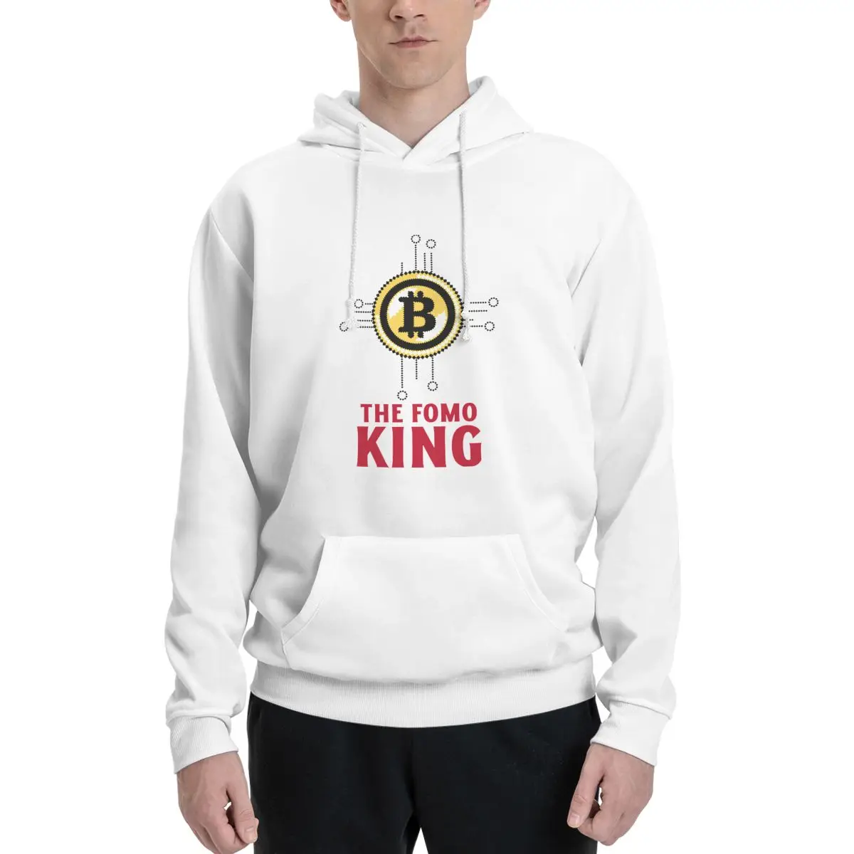 Couples Plus Velvet Hooded Sweater FOMO King Bitcoin Classic Beautiful Hooded rope pullover Top quality Travel