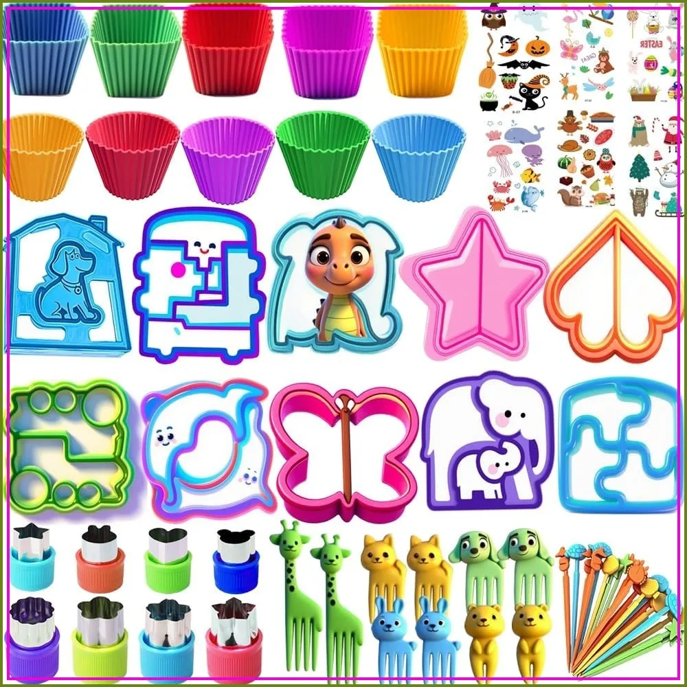 

Fun Sandwich Cutters Set - Shapes for Fruits, Veggies & Bento Boxes
