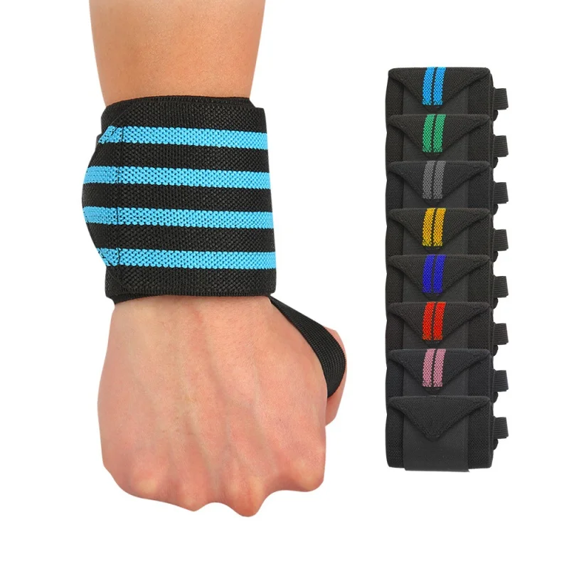 

Professional Sports Bandage Winding Badminton Weightlifting Dumbbell Booster Stripe Wrist Protector