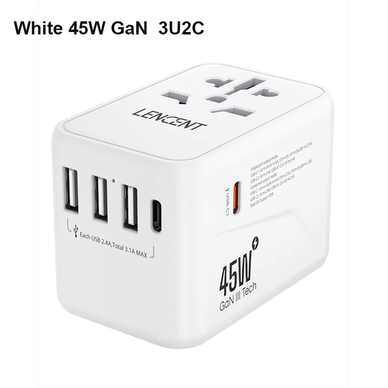 White 45W 3U2C