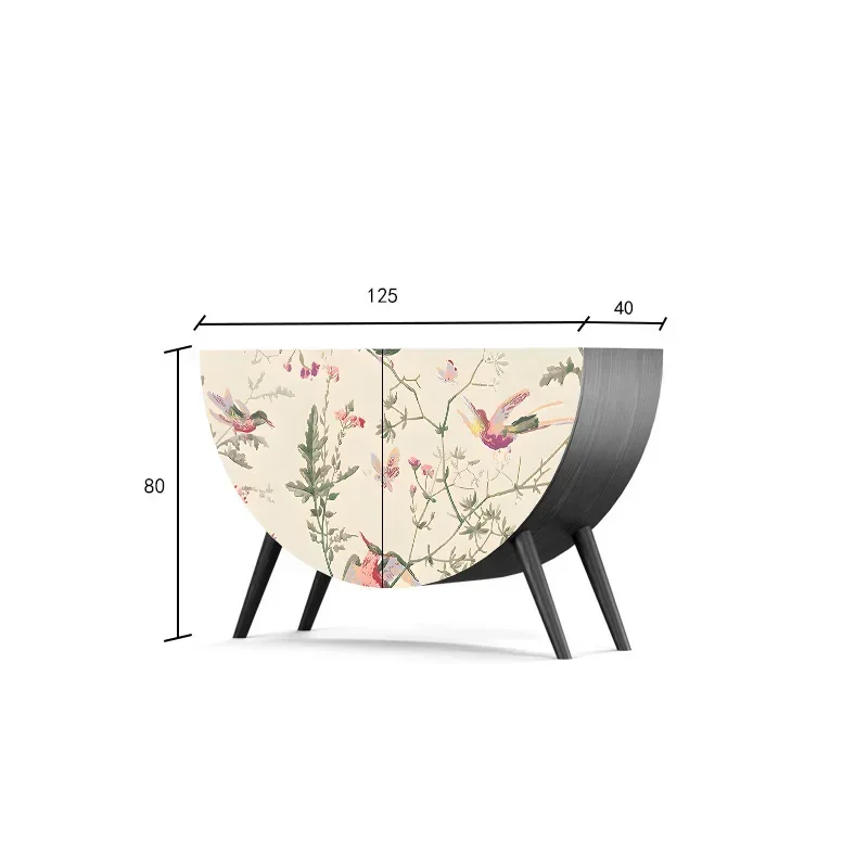 

Круглый шкаф для цветов и птиц, вход из массива дерева, украшение для хранения, прикроватный шкаф для хранения в спальне