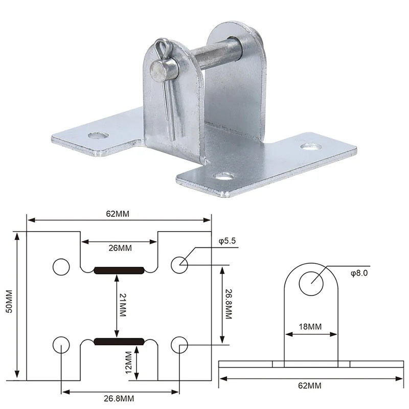 8mm Mounting Bracket For Linear Actuator Butterfly Type Triangle Type Install With Bolt 8mm Install Hole U/H-Type