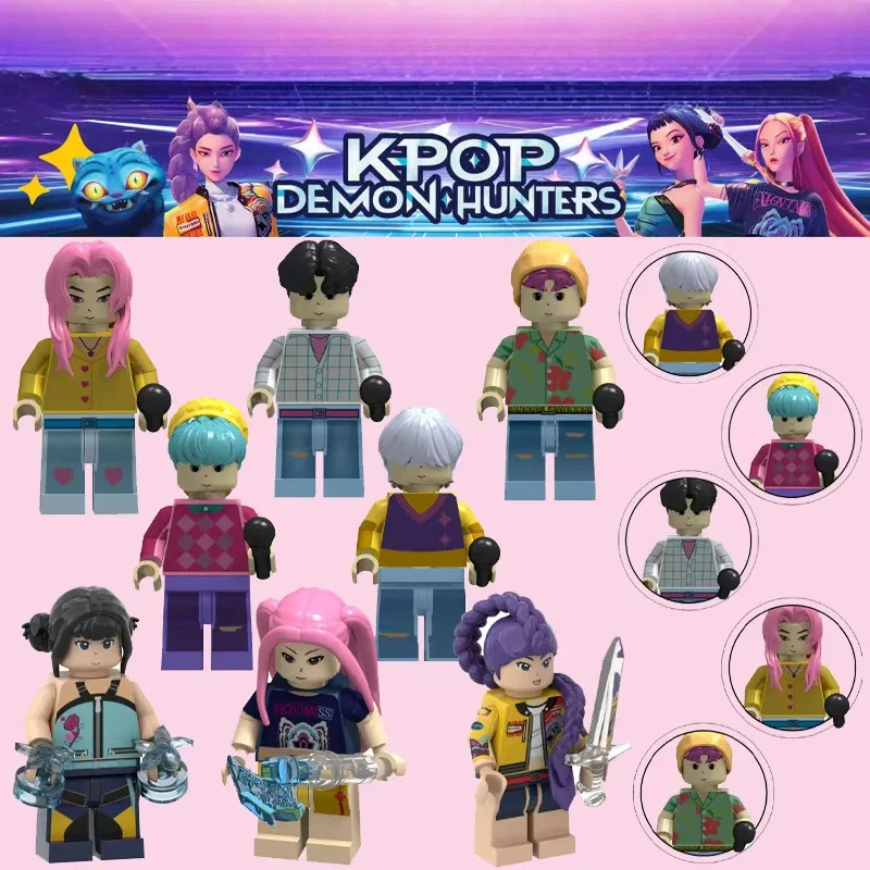 مكعبات بناء صياد شيطان Kpop الجديدة لعام 2026 - دمية نموذج تجميع رومي، لعبة شخصيات الحركة الصغيرة للأطفال والمجموعة