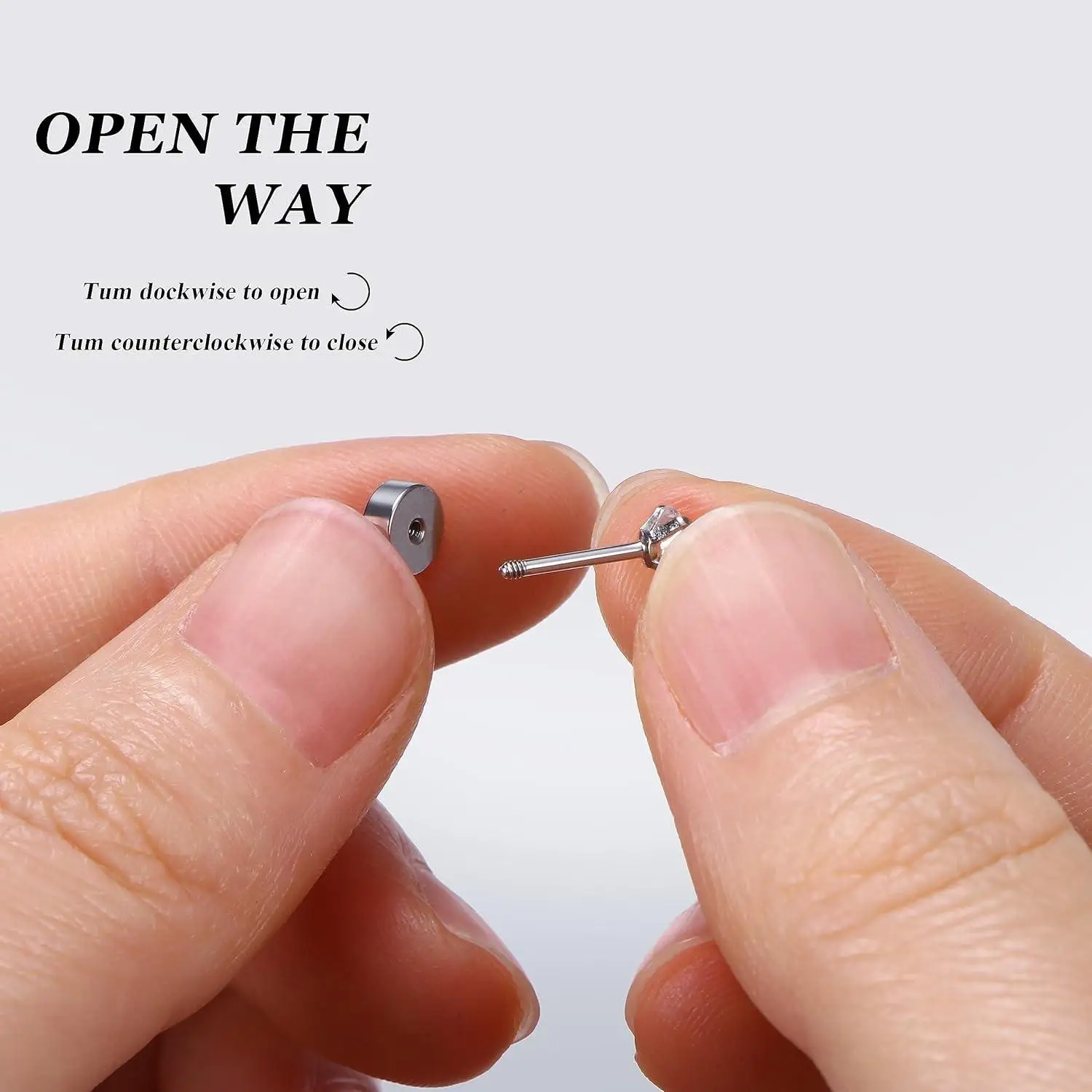20G Hypoallergenic Flat Back Studs 6