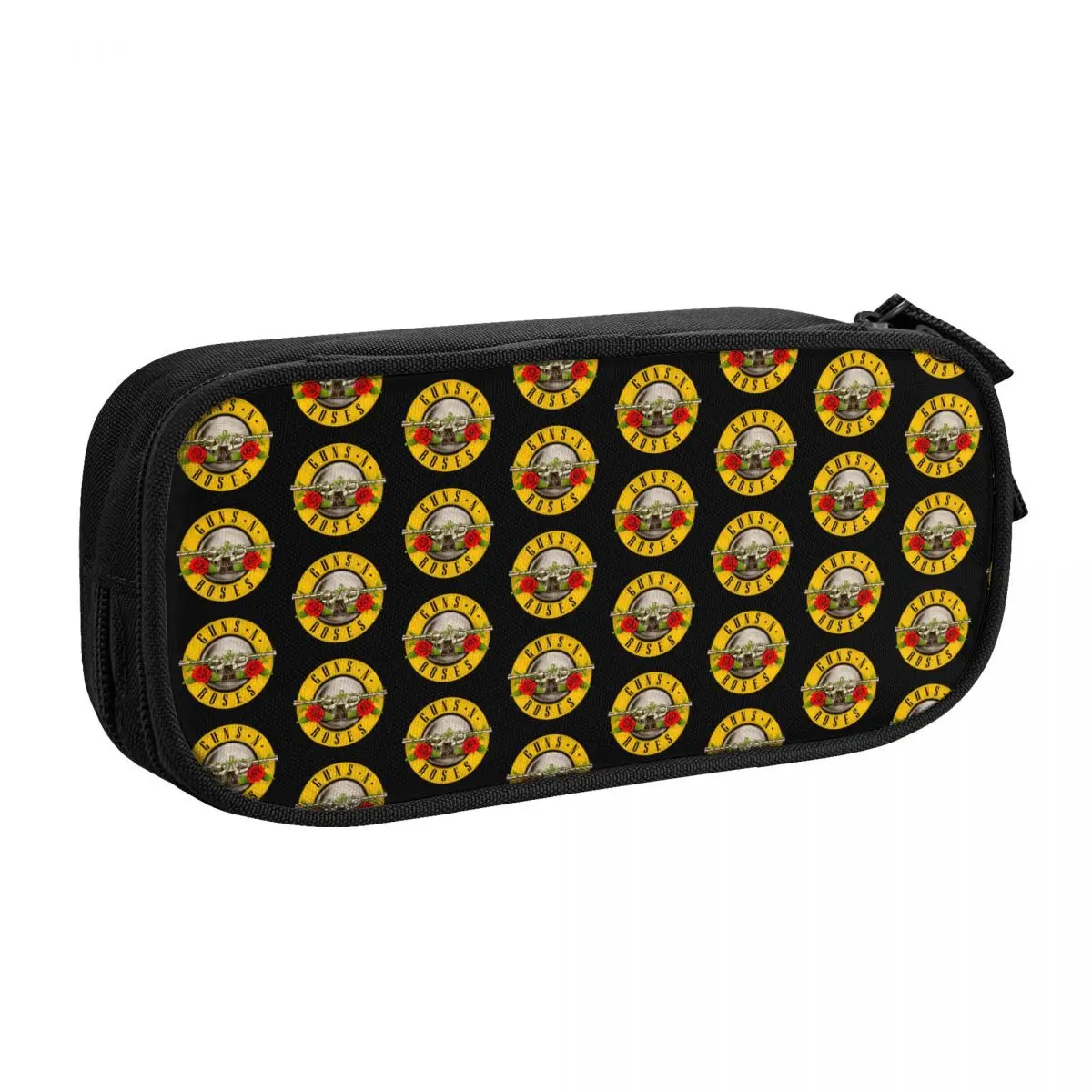 Guns N Roses Logo Kawaii Pencil Cases Girl Boy Big Capacity Heavy Metal Pencil Box Students Stationery