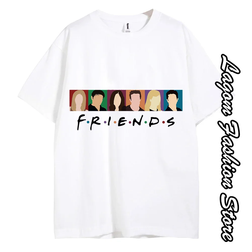 Summer Women Men Fashion 100 Cotton T-Shirt Friends TV Show Graphic Clothing Vintage Short Sleeve Tops Tees Casual Streetwear