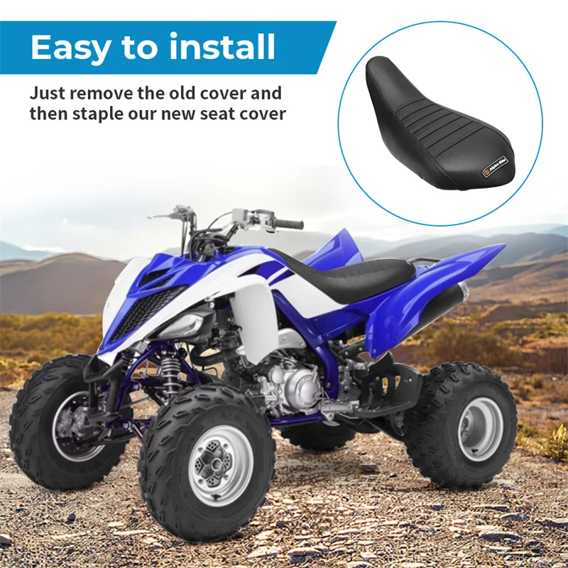 For Yamaha Raptor 700 PVC Gripper Seat Cover Anti-slip Grain Pattern Cover YFM700 R 2006 - 2021 Gripper with Gripper Ribs Covers