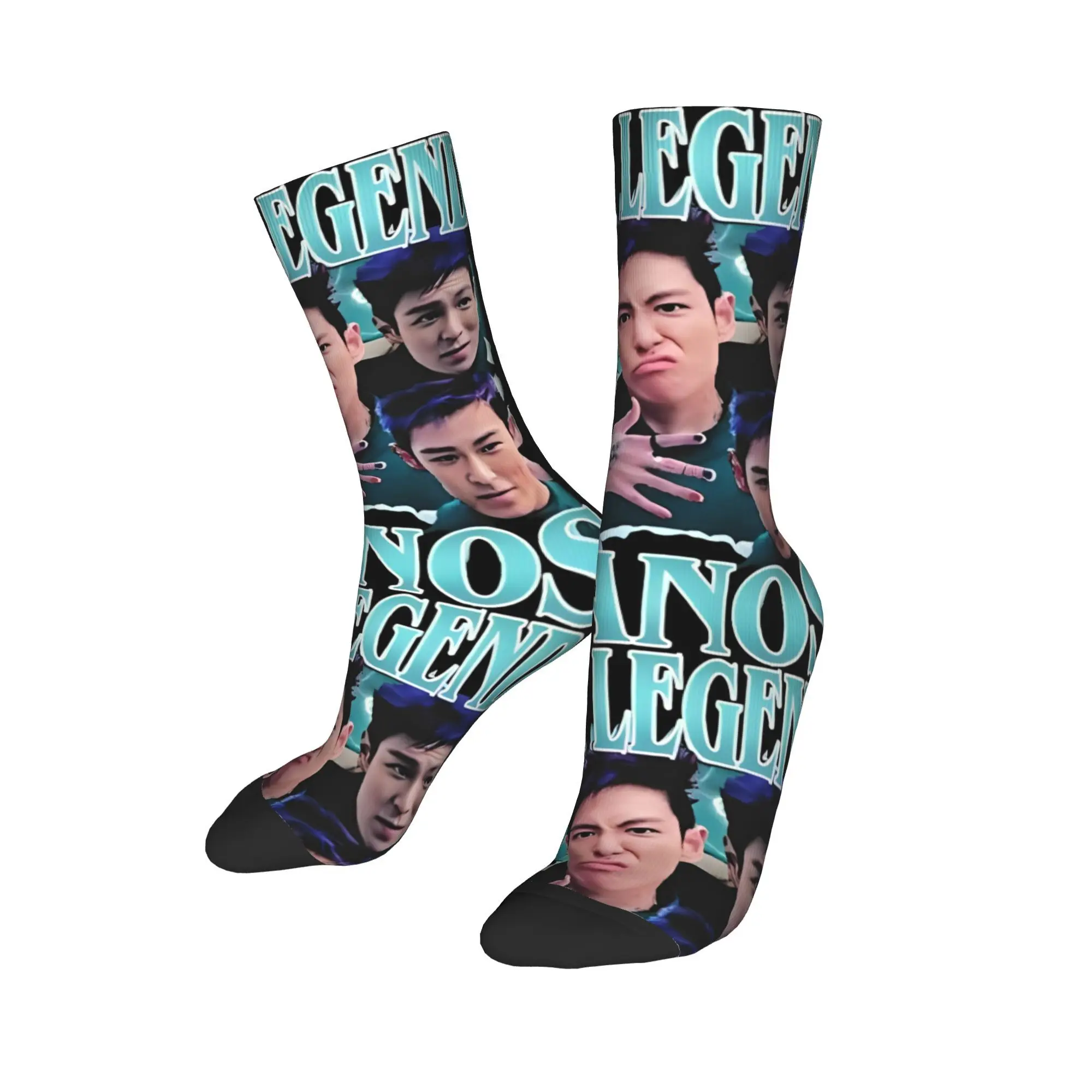New Men's Socks Casual Im A Legend Thanos Sock Polyester T.O.P Rapper Sport Women's Stockings Spring Summer Autumn Winter