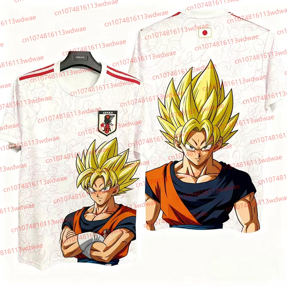 Japanisches Fußballtrikot Dragon Ball Saiya Vegeta Fußballtrikot One Piece Ruffy Fußballtrikot Japanisches Anime-Fußballtrikot