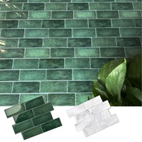 3 pcs/pack Strong Adhesive Wallpaper DIY Subway Wall Tiles Kitchen Bathroom Backsplash Stickers Waterprof for Home Decoration