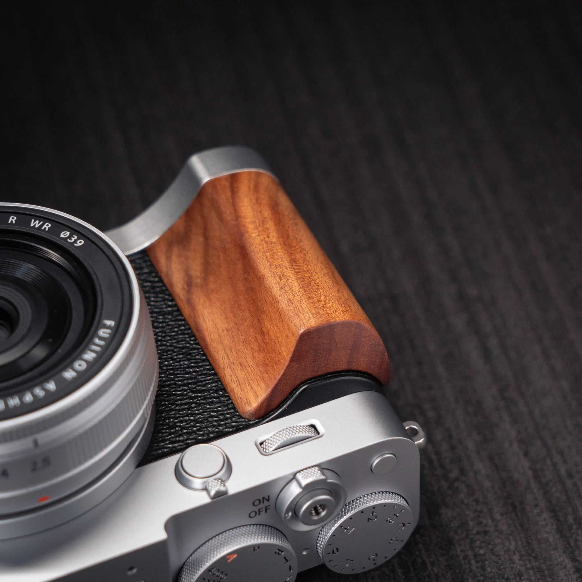 Handgefertigter Kamera-Handgriff aus Holz, L-Platte, Schnellverschluss-Halter für Fujifilm XE5 Fuji X-E5 – Detail 23