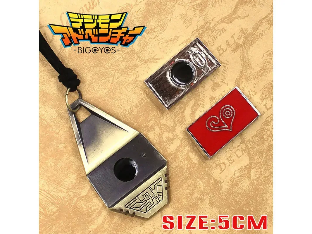 Digimon Adventure Tag & Crest Necklace Digital Monster Courage/Friendship/Love/Hope Evolution Badge Magnetic Pendant Gift Toy