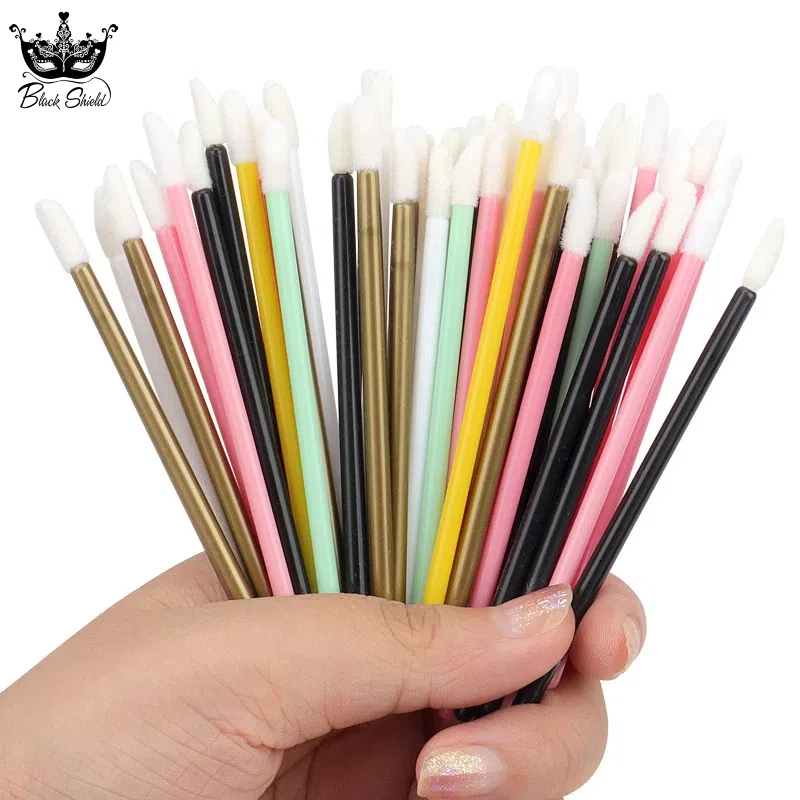 50pcs Eyelash Brushes Disposable Lip Cotton Brush Cilia Remover Eyelash Extension Accessories Supplies Cosmetics Makeup Tools