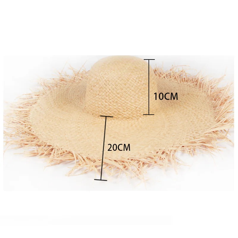 Women Straw Sun Hats Large Wide Brim Gilrs Natural Raffia Panama Beach Straw Sun Caps for Holiday Bonnets for Women Designer