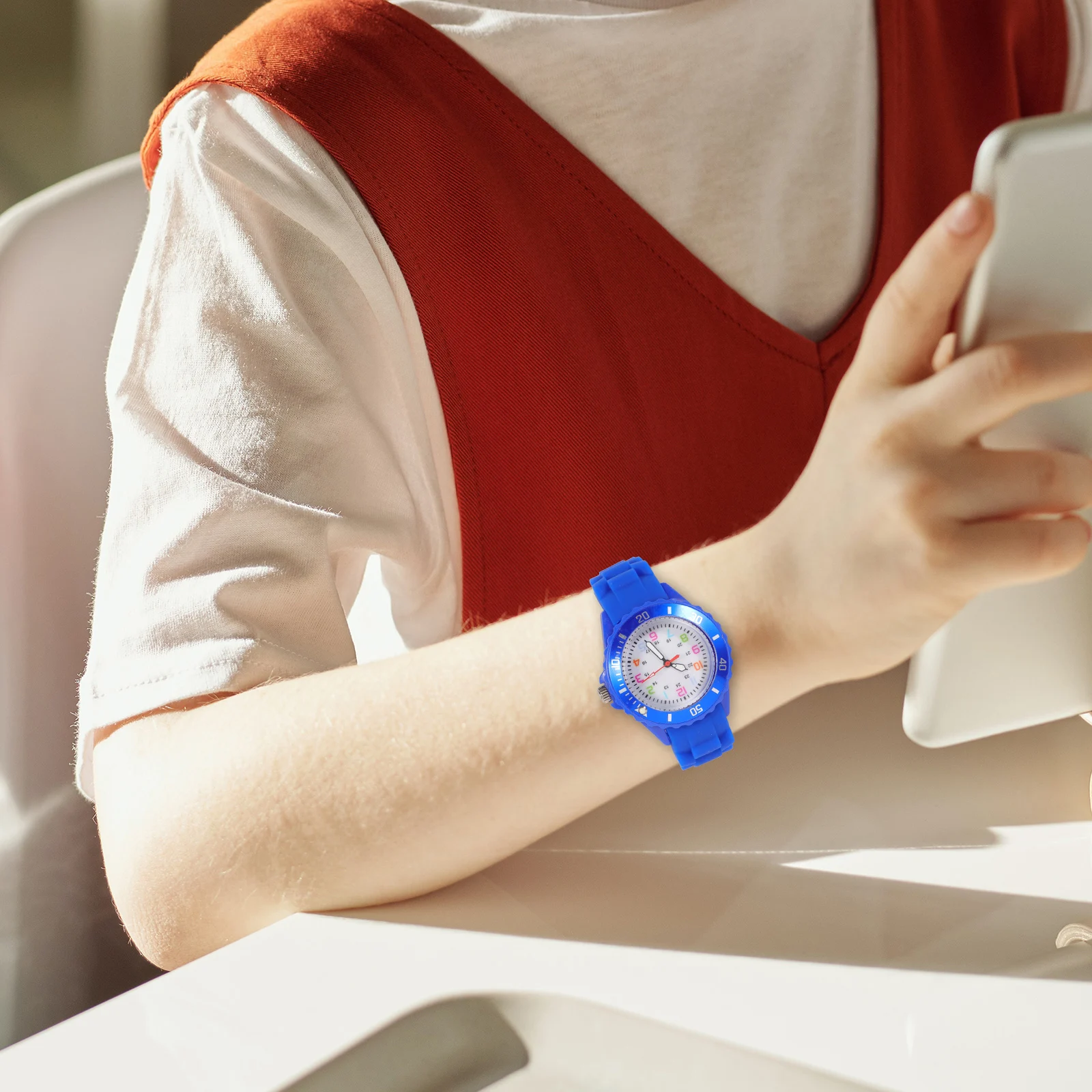 

Luminous Hands Kids Learning Time Soft Adjustable Strap Children Wrist Cute Birthday Gift Toddlers Lightweight Analog Watch