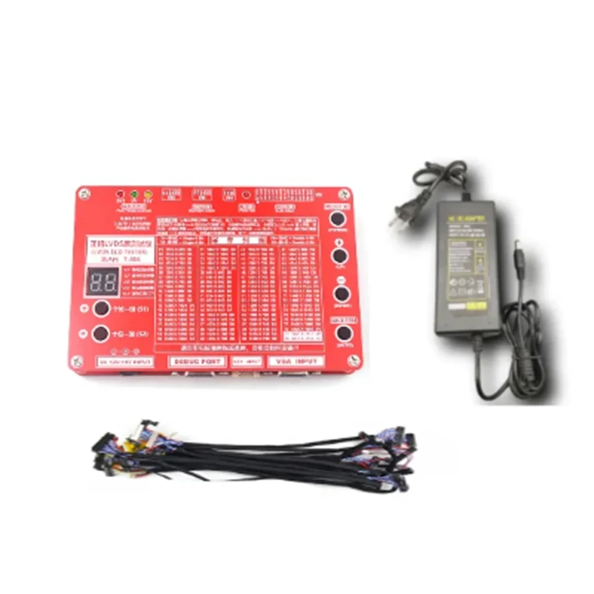 

T-80s Lvds Lcd Led Tester Tv Panel Display Screen Tester for Laptop Tv Repair Test Tool Kit 8th Generation V8.0 US PLUG