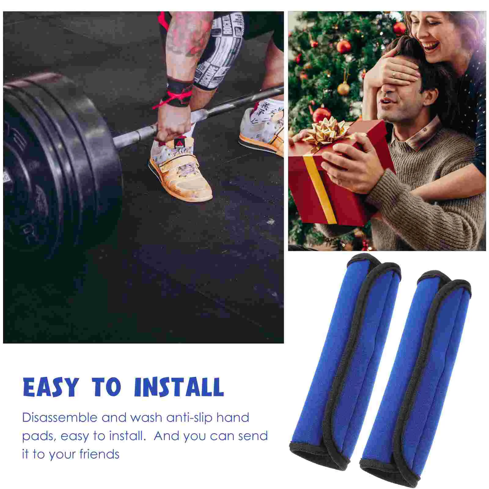 2 Pcs Horizontal Bar Non-slip Barbell Pad Pad Mat Polyester Sleeve Gym Equipment for Weight Lifting Accessories Protector