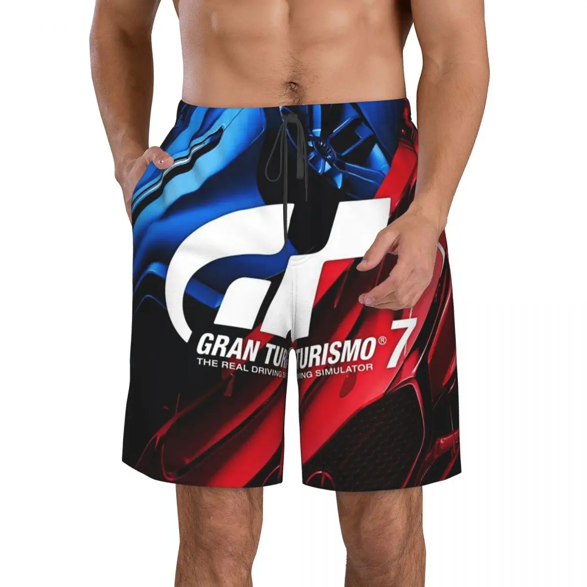 

Gran Turismo Trunks Beach Board Shorts Casual Quick Dry Swimming Summer Men Pants
