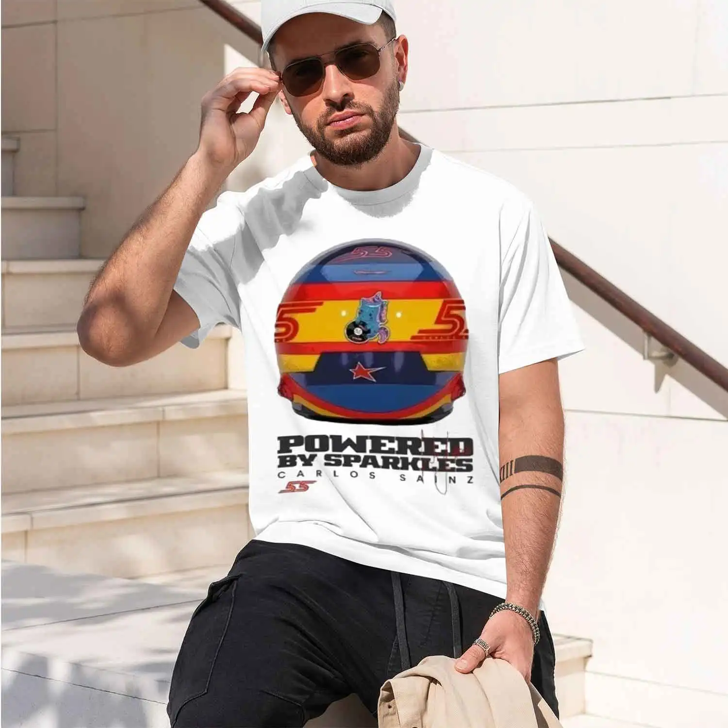 2026 New Model Atlian Williams Racing Powered By Sparkles Carlos Sainz T-shirts