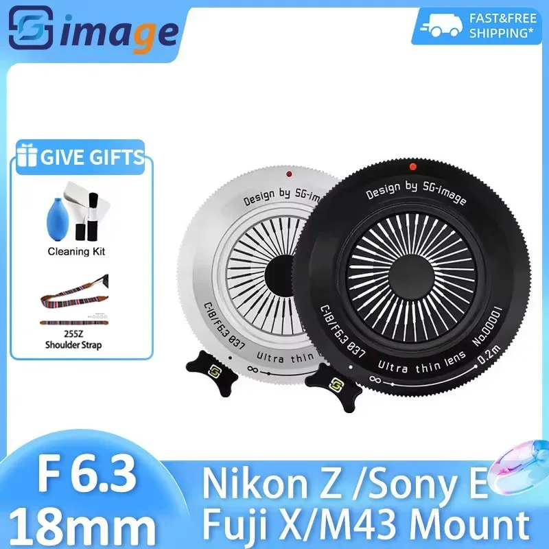 

SG Image 18 мм F6.3 APS-C Портретный объектив с ручной фокусировкой для беззеркальной камеры Nikon Z Sony E M43 Mft Fuji X XT20 ZVE Z8 Z9 Z6 XT3 EP