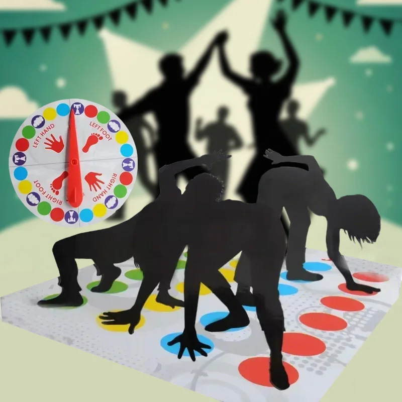 Twist-Spiel, lustig, für Kinder, Familie, Körper, Twisting, Move-Matte, Brettspiel, Party, Spaß, Brettspiele, Party, Familie, drinnen und draußen, lustige Brettspiele