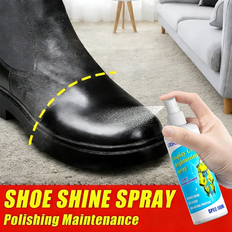 Loorsan Leather Shine Spray Quick Gloss Restorer For Shoes Jackets Sofa Bags Cosplay Costume Maintenance