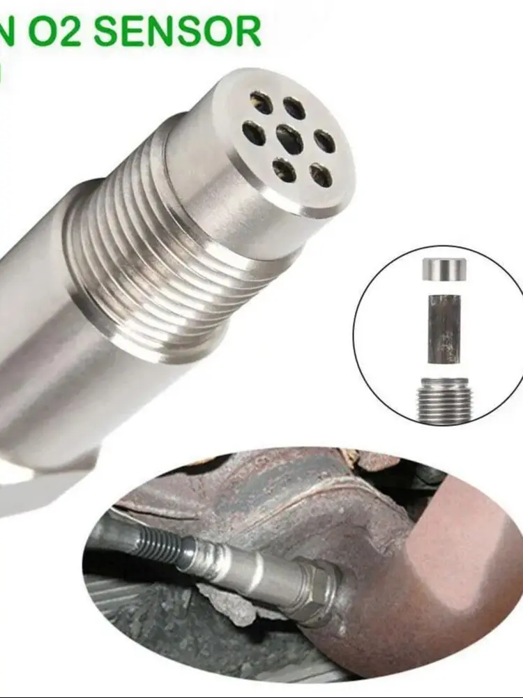 Adapter für Sauerstoffsensor-Abstandshalter, Auto-O2-Sensor-Anschlussadapter, Edelstahl für die Automobilindustrie