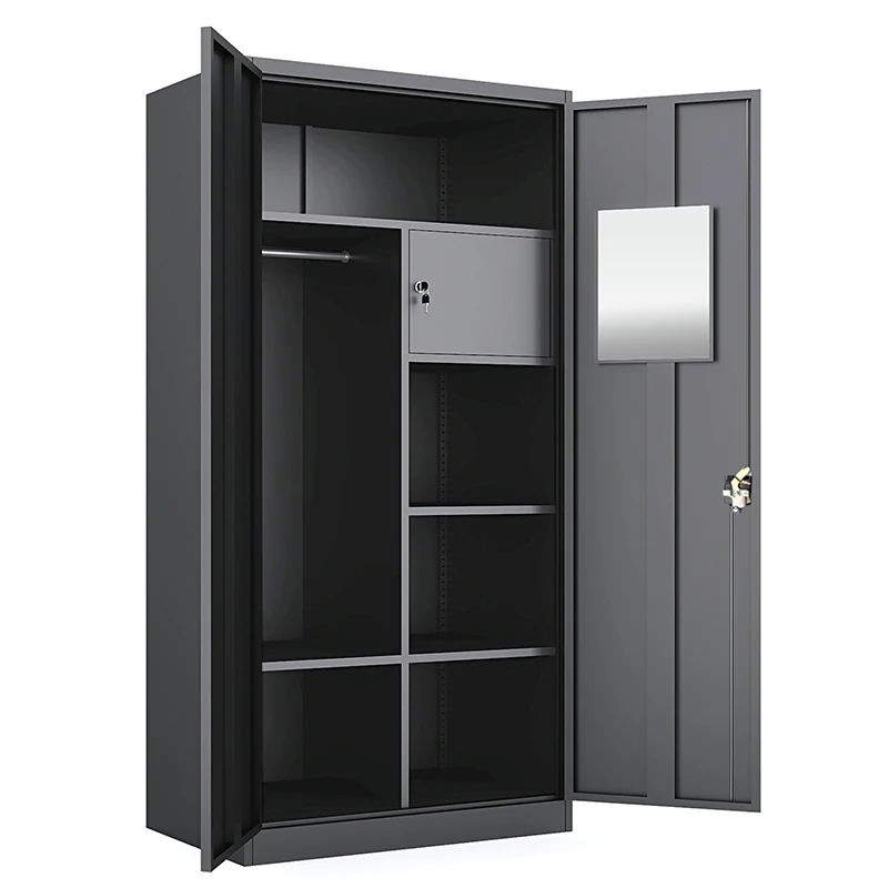 Metaniture Large Space Black Metal Steel Steel Lateral Filing Cabinet 4 Layers Stainless Steel Storage File Cabinet