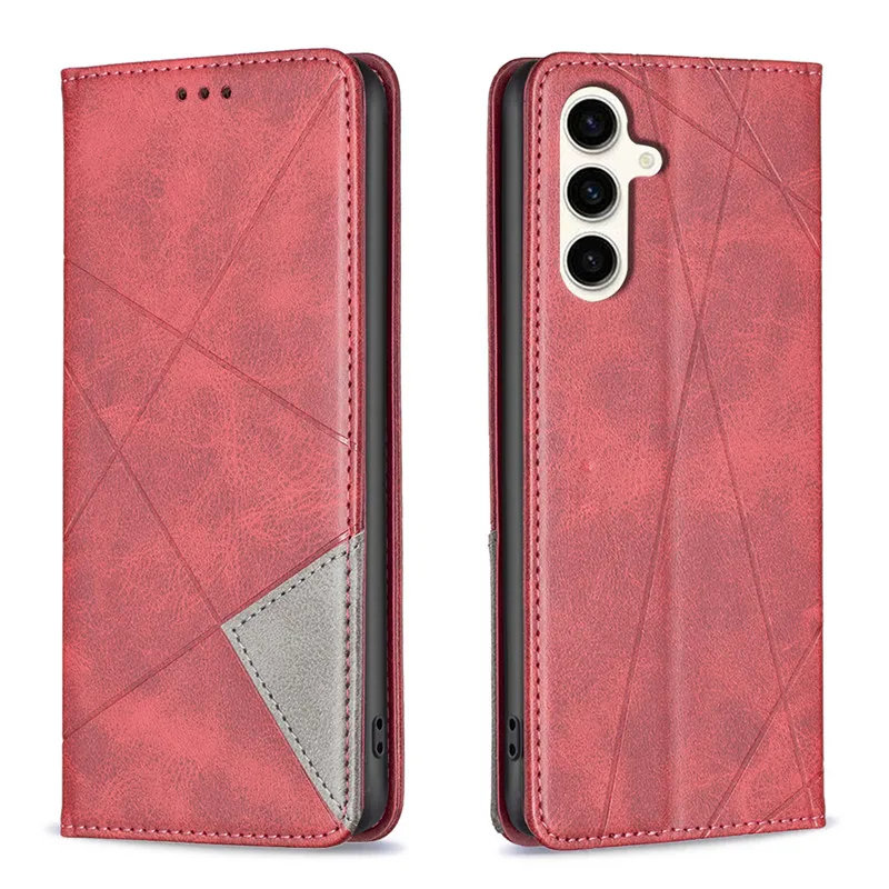 On For Samsung Galaxy S23 FE Case Magnetic Wallet Leather Flip Phone Cover For Samsung S23 Ultra S22 Plus S21 FE 5G Stand Cases image 2