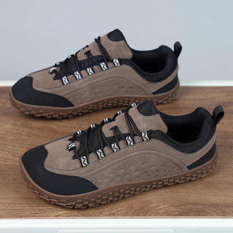 

Men's Hiking Shoes Walking Loafers Shoelaces Arch Support Anti Slip Wide Toe Bare Shoes Hiking Cowboy Boots Designer Ankle Boots