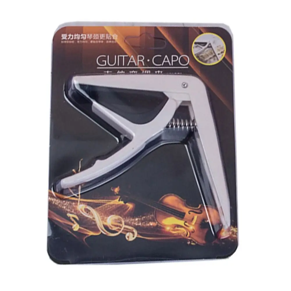 ABS+Metal Guitar Capo Black/White Universal Quick Change Clamp Key Electric Guitar Parts Guitar Tone Adjusting Clamp