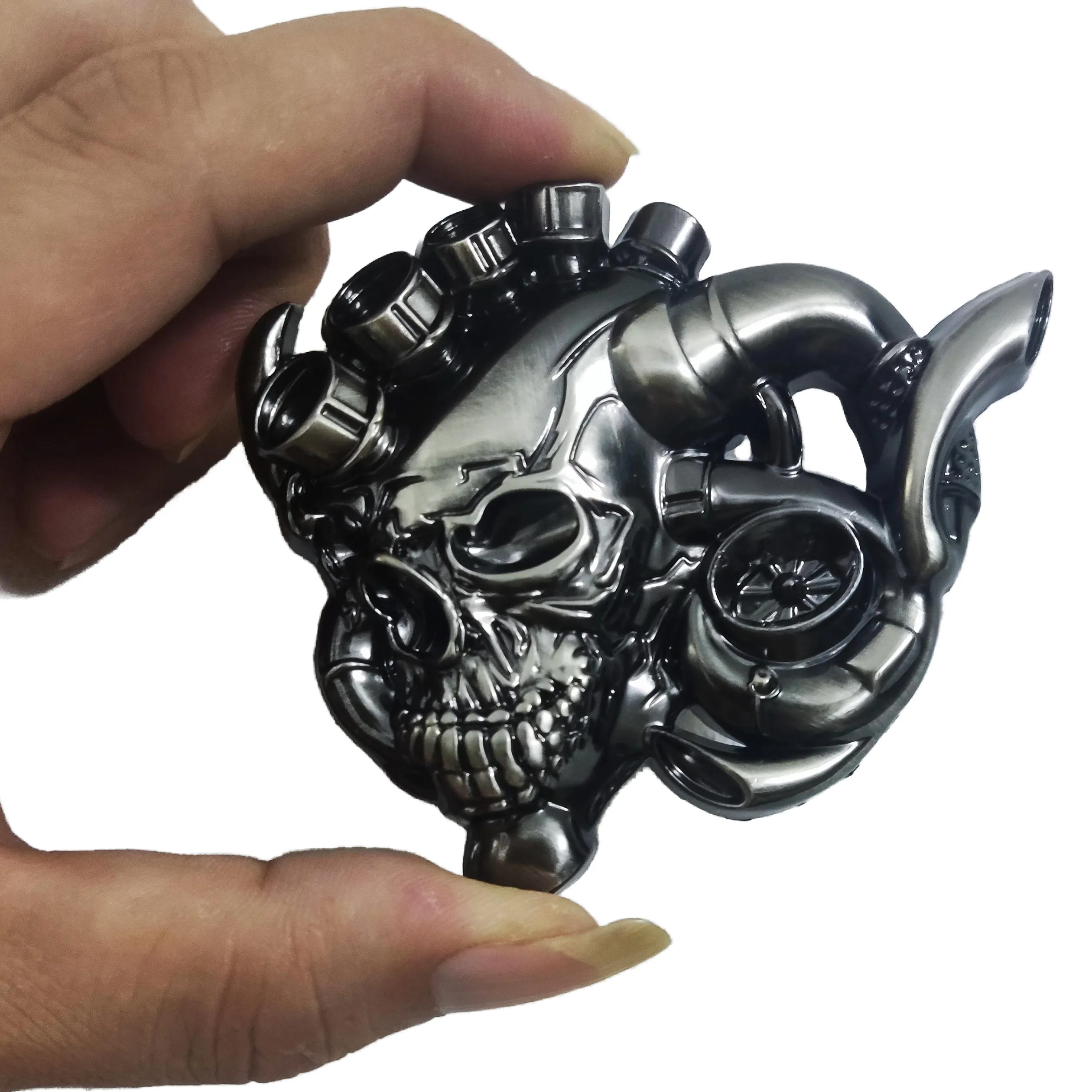 

Metal Skull Motorcycle Fuel Tank Stickers - Decal Emblems & Modification Parts for Honda, Hero, Yamaha, Harley, Suzuki