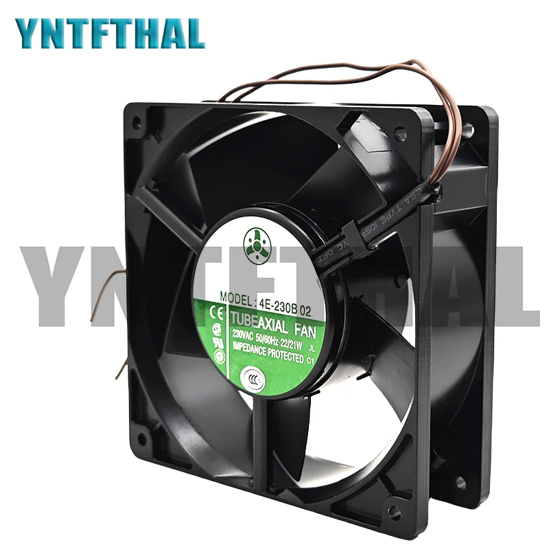 Imagem -02 - Ventilador Axial Resistente à Umidade e Alta Temperatura de Metal Completo 4e230b 02 230vac 22 w 21w 12038 ca 220v Novo